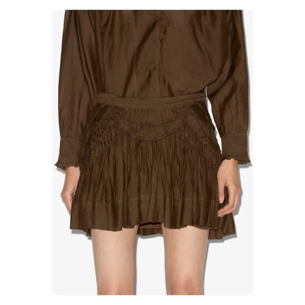 DAMES Isabel Marant Rokken^Khaki Katoen Viscose Rok
