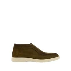 Heren Santoni Khaki Suede Desert Boots