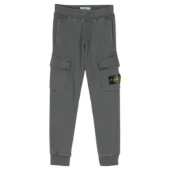 Stone Island Broeken & Jeans^Kinderen Grijze Cargo Broek Elastische Taille