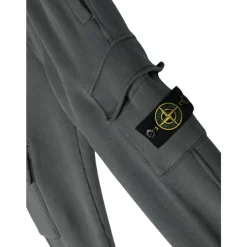 Stone Island Broeken & Jeans^Kinderen Grijze Cargo Broek Elastische Taille