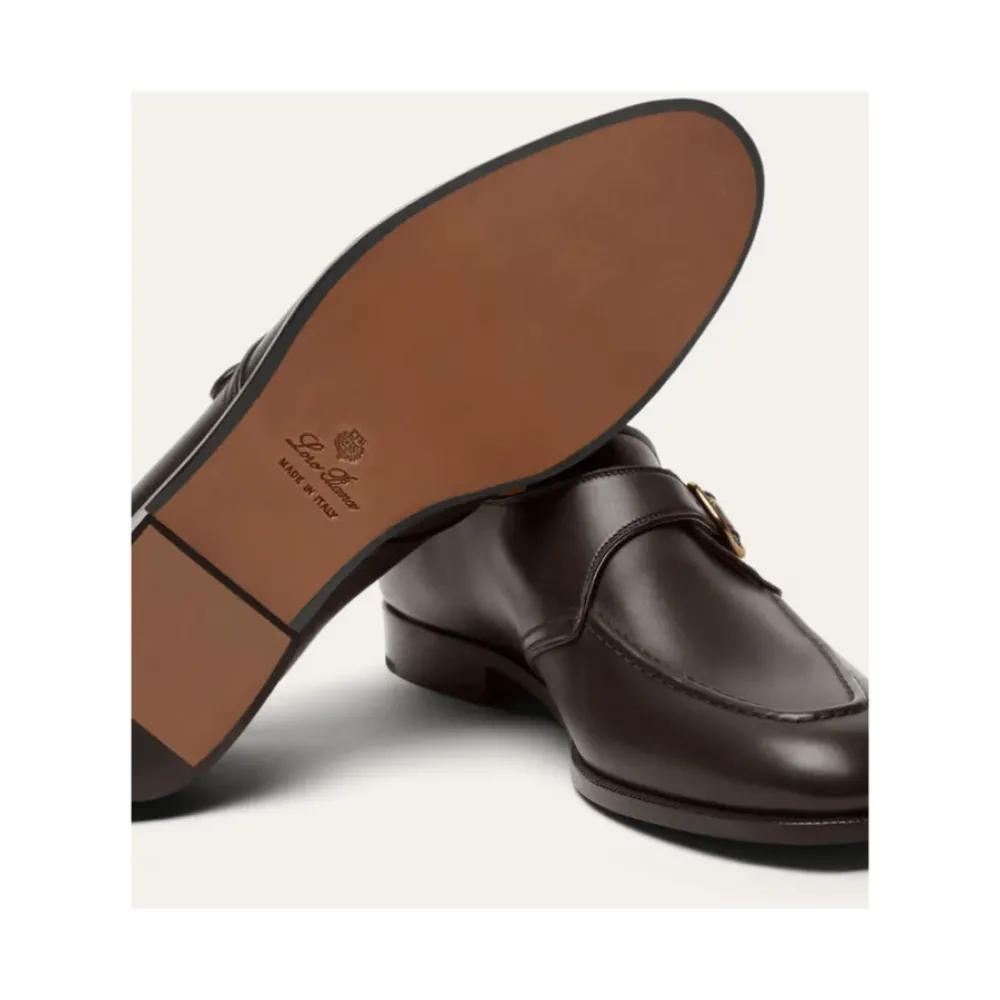 Heren Loro Piana Klassieke Derby Schoenen met Leren Details