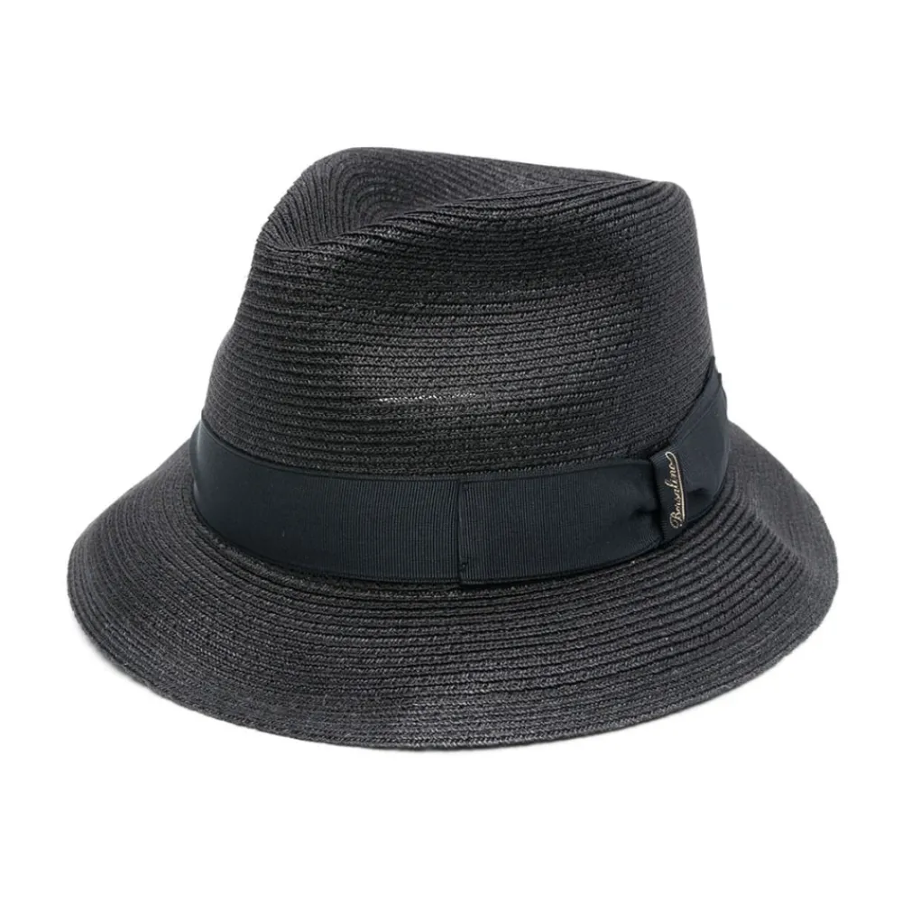 Heren Borsalino Hoeden^Klassieke Fedora Hoed in Zwart
