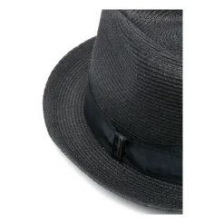Heren Borsalino Hoeden^Klassieke Fedora Hoed in Zwart