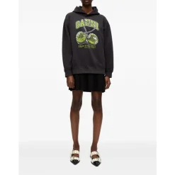 DAMES Ganni Klassieke Grijze Hoodie Trui