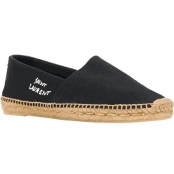 Heren Saint Laurent Espadrilles^Klassieke Instappers met Geweven Jute