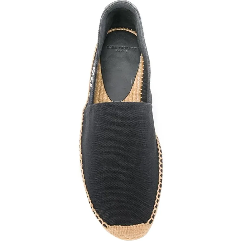 Heren Saint Laurent Espadrilles^Klassieke Instappers met Geweven Jute