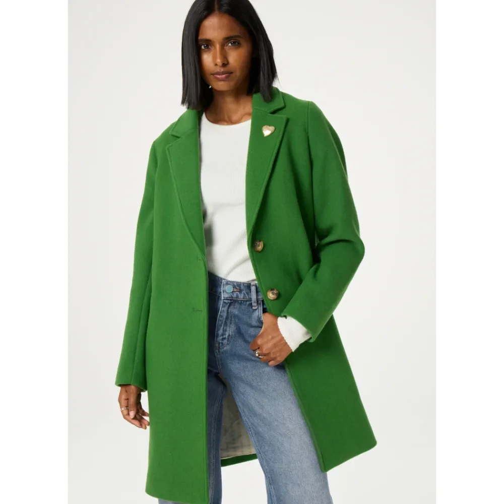 DAMES FABIENNE CHAPOT Klassieke Jas met Hartspeld