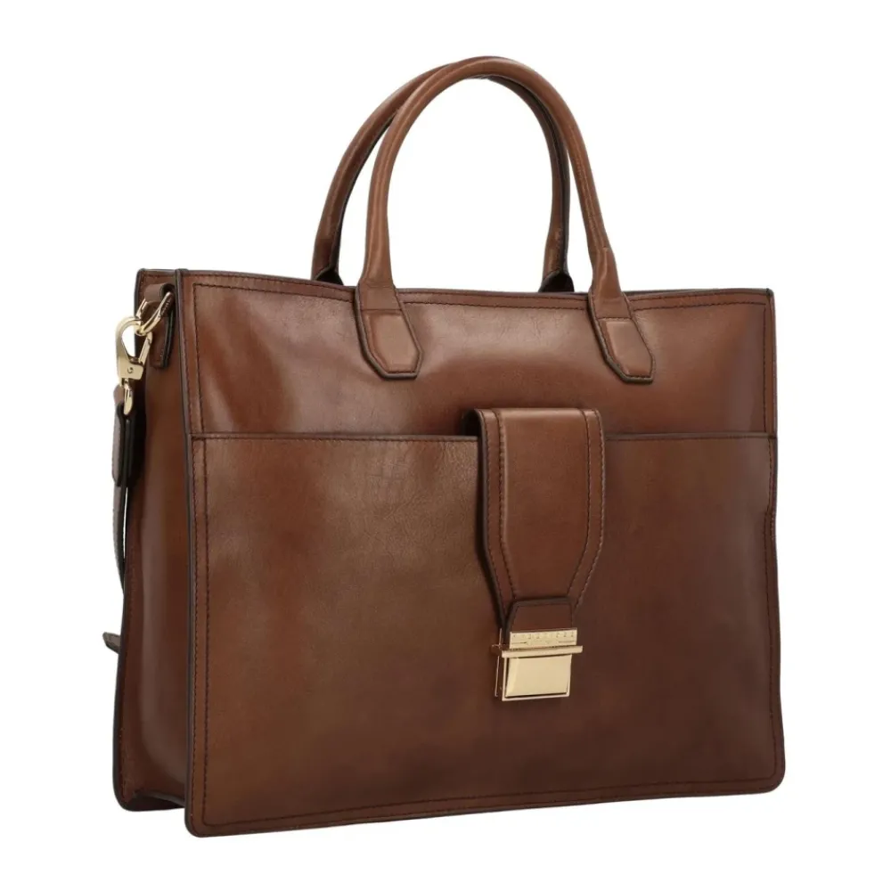 DAMES The Bridge Laptoptassen^Klassieke Leren Messenger Tas Unisex