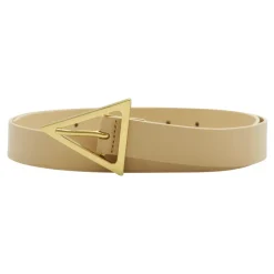 DAMES Bottega Veneta Riemen^Klassieke Leren Riem met Goudkleurige Hardware