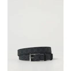 Heren Gucci Klassieke Leren Riem met Zilveren Gesp