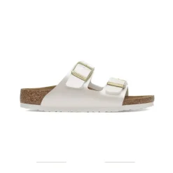 Birkenstock Sandalen^Klassieke sandaal met twee banden en metallic look