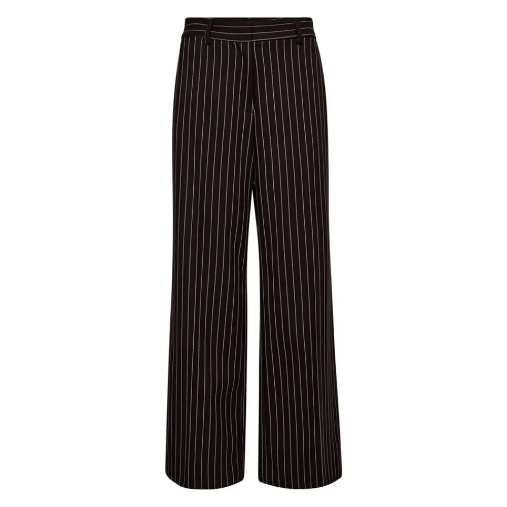 DAMES Haute L'Amitié Klassieke Wijde Pijp Broek in Mocca