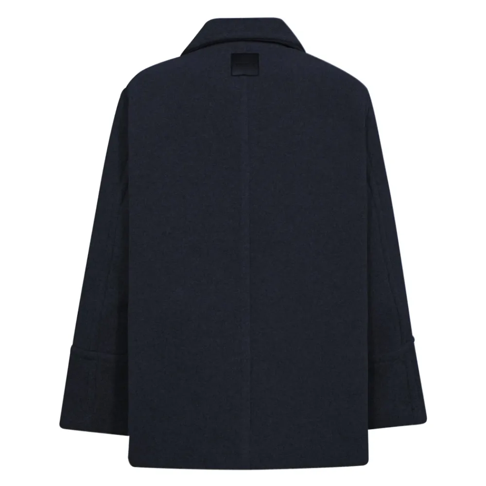 DAMES MOS MOSH Trenchcoats & Mantels^Klassieke wollen jas in marine