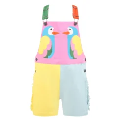 Stella McCartney Kleurrijke Papegaai Geborduurde Katoenen Tuinbroek