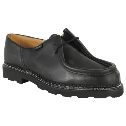 Heren Paraboot Nette Schoenen^Koffie Leren Derbies met Noorse Stiksels