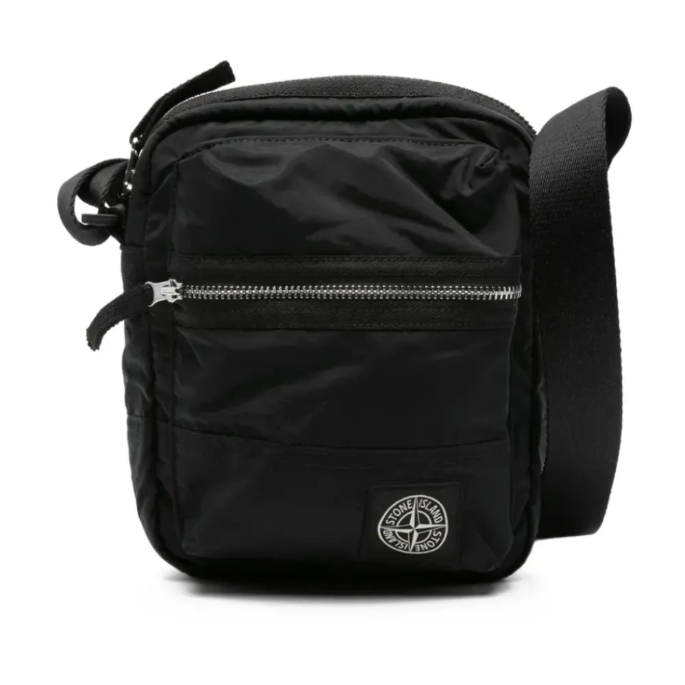 Heren Stone Island Tassen^Kompas-Patch Schoudertas
