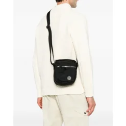 Heren Stone Island Tassen^Kompas-Patch Schoudertas