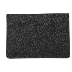 Heren Maison Margiela Korrel Textuur Leren Kaarthouder Portemonnee