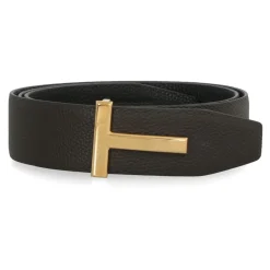 Heren Tom Ford Korrelig Leren Omkeerbare Riem met Goudkleurige Gesp