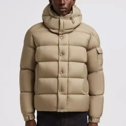 Heren Moncler Korte donsjas met afneembare capuchon
