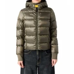 DAMES Parajumpers Korte Olijfgrijze Mariah Hoodie Jas