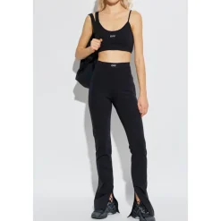 Off White Sportshirts^Korte Top met Col en Bandjes