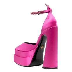 DAMES Versace Pumps^Kristal Applicatie Zijden Satijnen Pumps