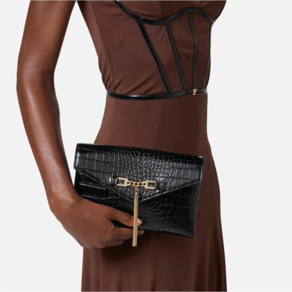 DAMES Elisabetta Franchi Clutches^Krokodillenprint Schoudertas