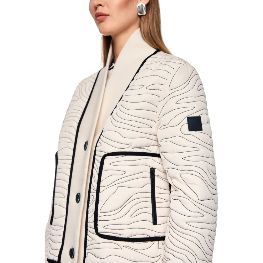 DAMES Marc Cain Kurze Steppjacke mit Strick-Detail