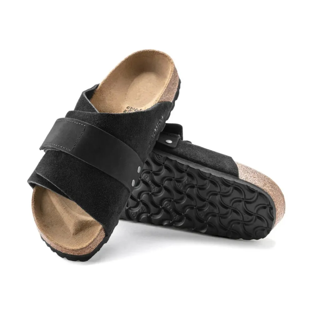 Heren Birkenstock Kyoto Nubuck Sandalen