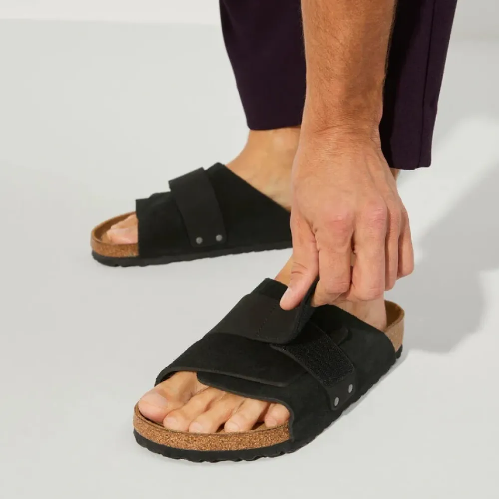 Heren Birkenstock Kyoto Nubuck Sandalen