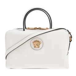 DAMES Versace La Medusa Leather Boston Bag