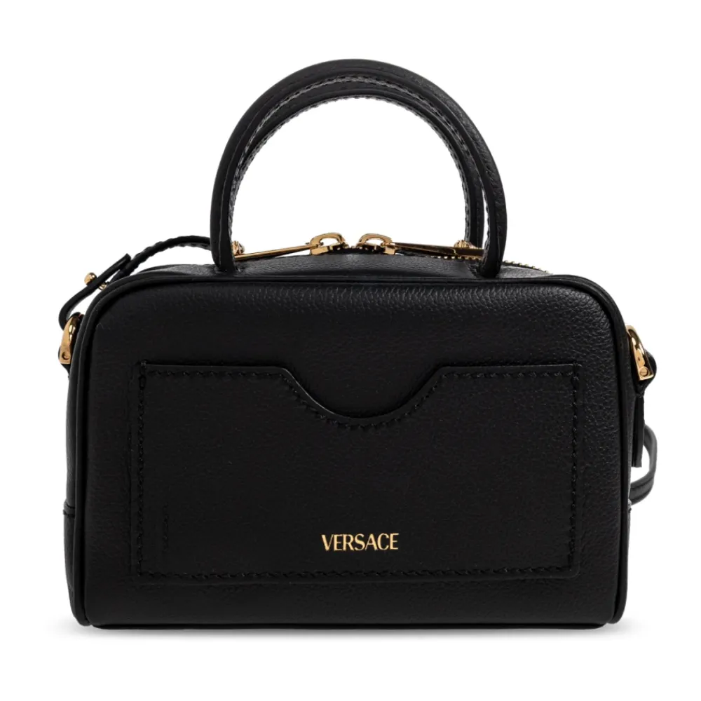 DAMES Versace Handtassen^La Medusa Leather Mini Boston Bag
