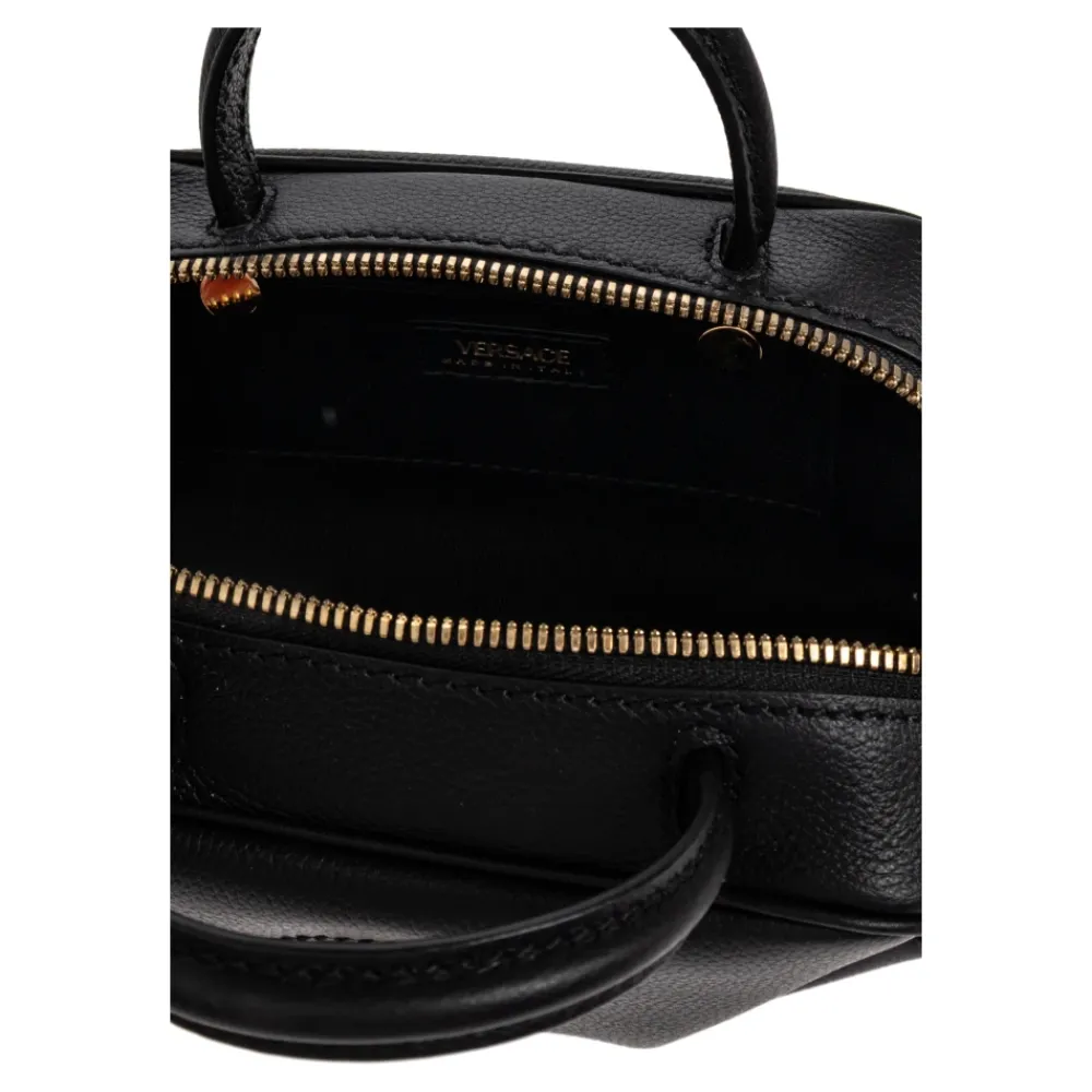 DAMES Versace Handtassen^La Medusa Leather Mini Boston Bag