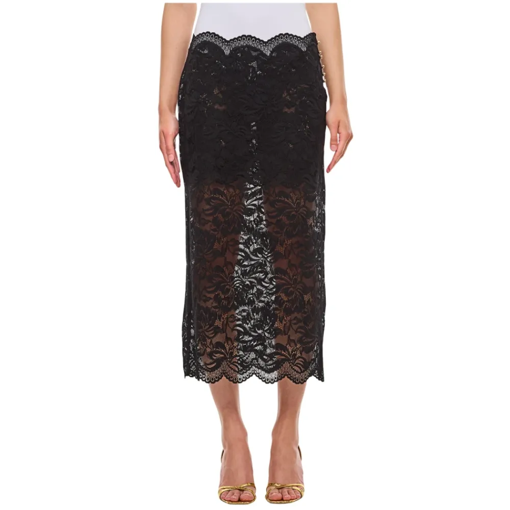 DAMES Rabanne Rokken^Lace Midi Skirt