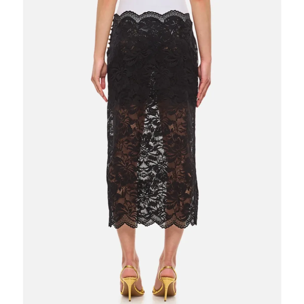 DAMES Rabanne Rokken^Lace Midi Skirt