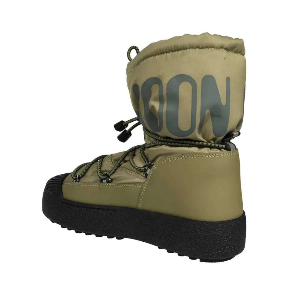 Heren Moon Boot Lace-up Enkellaarsjes met PVC Inzetstukken