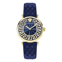 DAMES Versace Horloges^LADY Leren Horloge