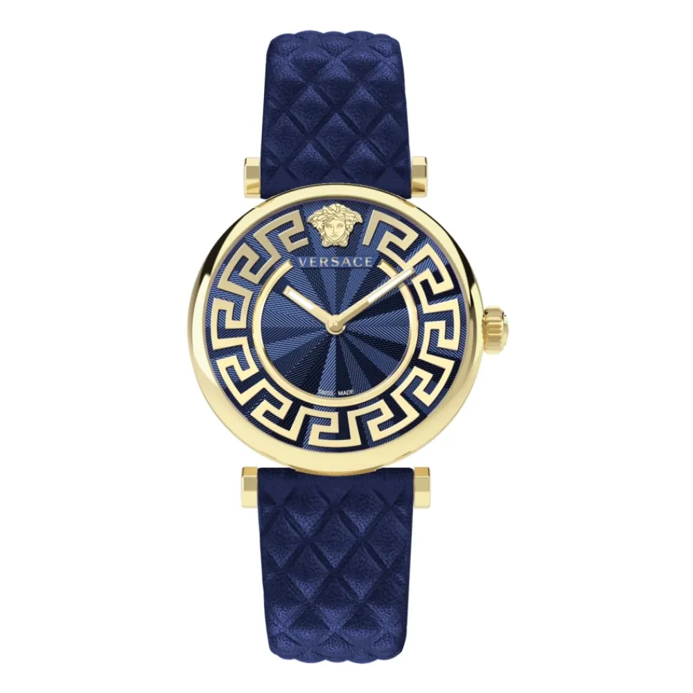 DAMES Versace Horloges^LADY Leren Horloge