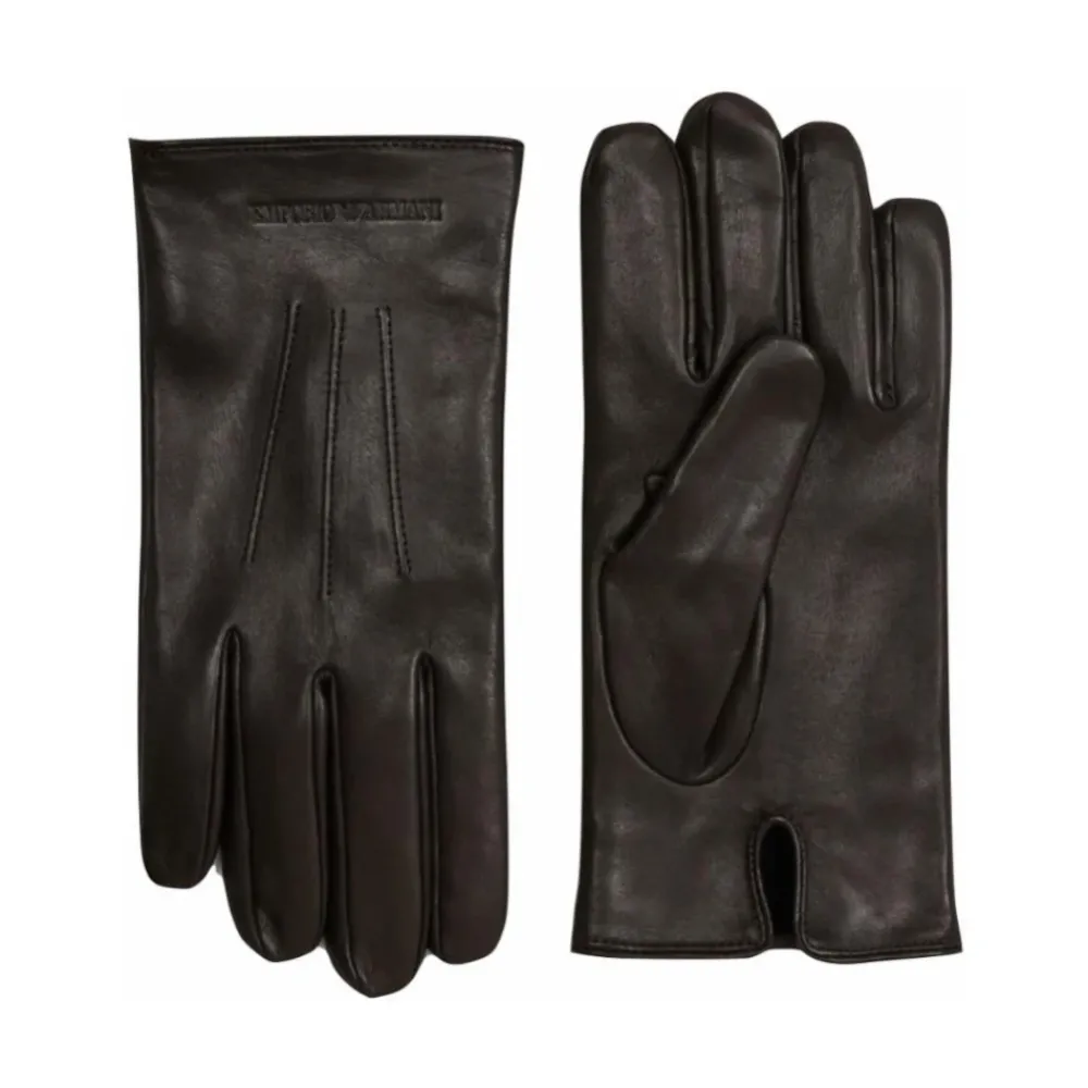 DAMES Armani Lamsleren Wolgevoerde Handschoenen