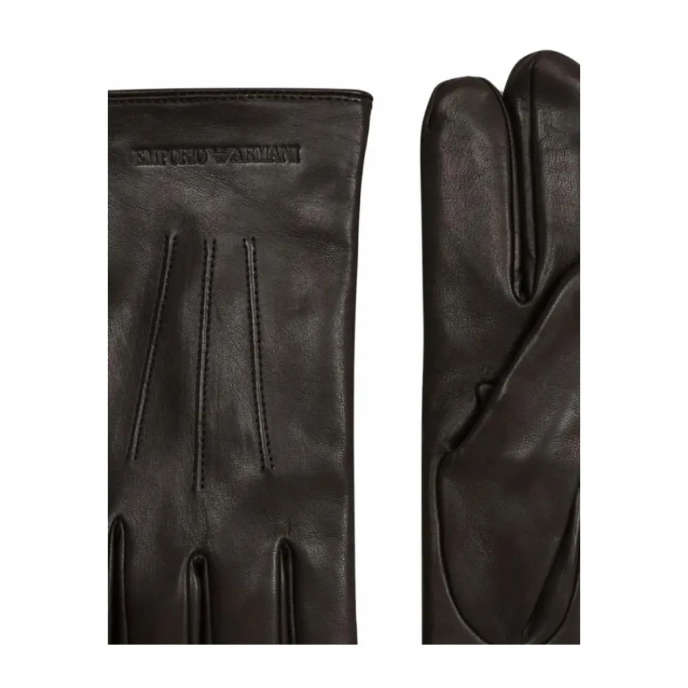 DAMES Armani Lamsleren Wolgevoerde Handschoenen