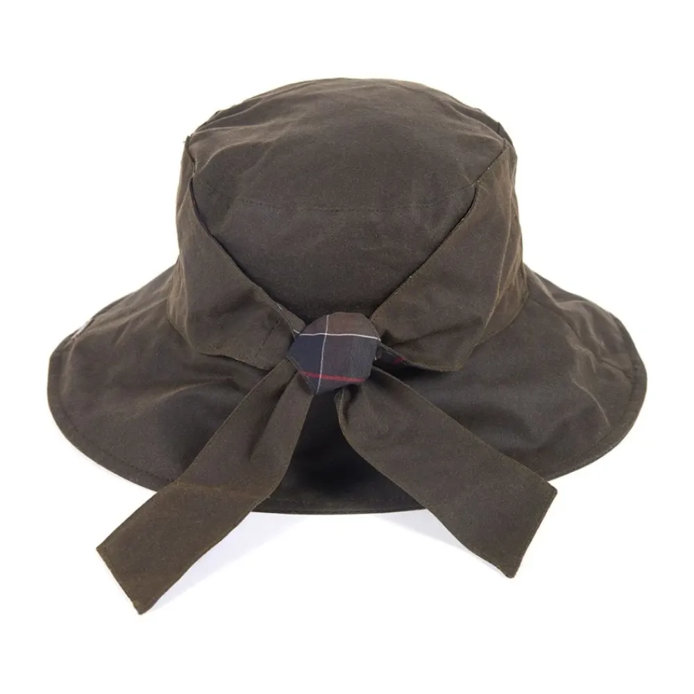 DAMES Barbour Landelijk geïnspireerde gewaxte katoenen hoed