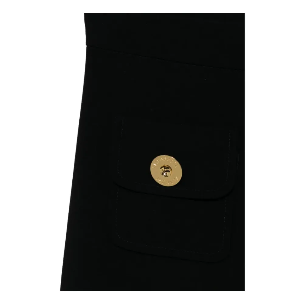 Elisabetta Franchi Lange Broek met Zakken en Knopen