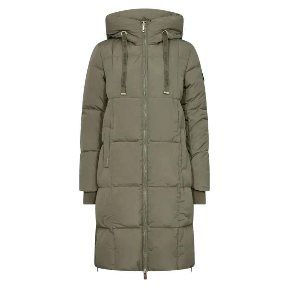 DAMES MOS MOSH Trenchcoats & Mantels^Lange Donsjas Nova Square Tea