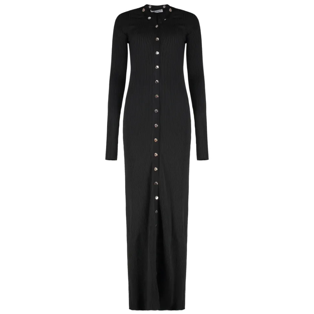 DAMES The Attico Lange geribde cardigan