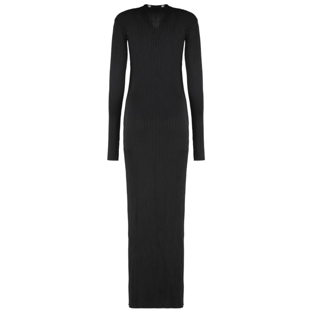 DAMES The Attico Lange geribde cardigan