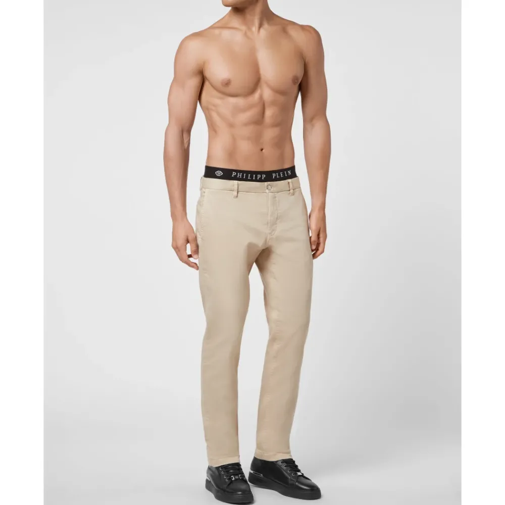 Heren Philipp Plein Broeken^Lange Getailleerde Broek