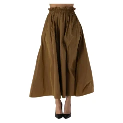 DAMES Herno Rokken^Lange Rok met Elastische Taille