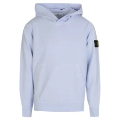 Stone Island Lavendel hoodie met logopatch