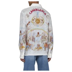 Heren Casablanca Le Temple du Savoir Linnen Overhemd